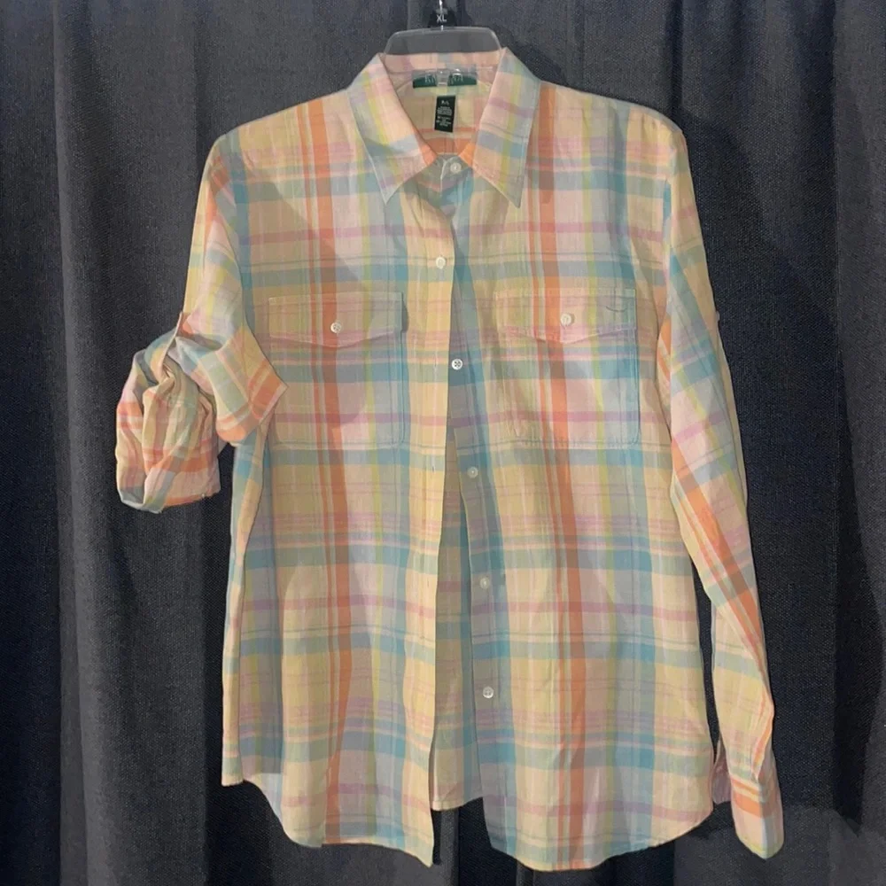 Ralph Lauren plaid multi color - Picture 1 of 3